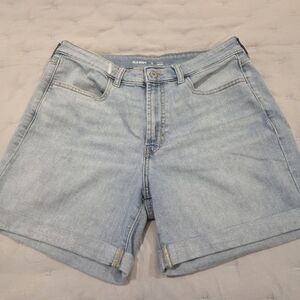 Old Navy Women's Size 10 Hi-rise Stretch Faded Blue Jean Shorts